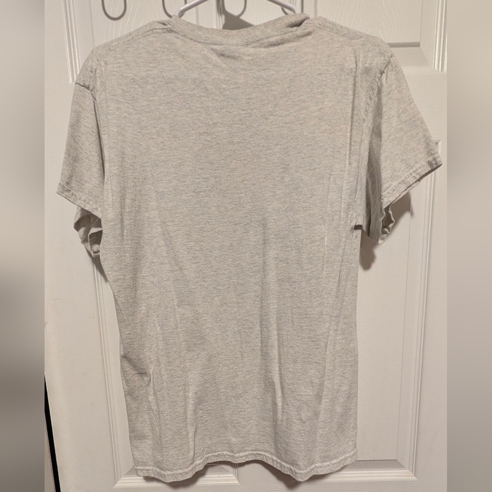 Gildan Gray Thankful Pumpkin Leopard Graphic Tee Fall Shirt M Pumpkin Casual - Picture 7 of 7
